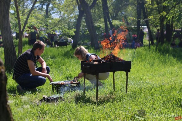 Шашлык на земле