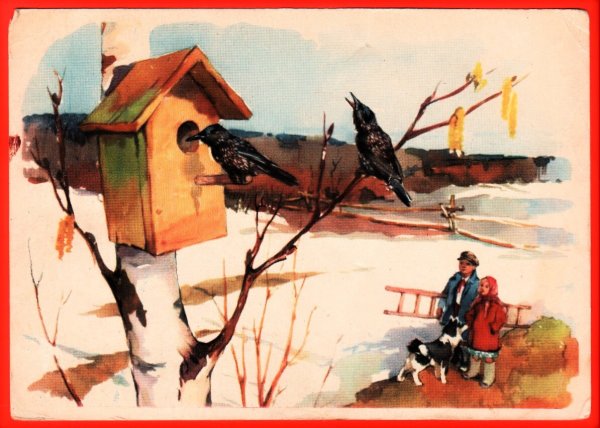 Картина скворцы прилетели художник