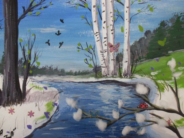 Рисунок на весеннюю тему