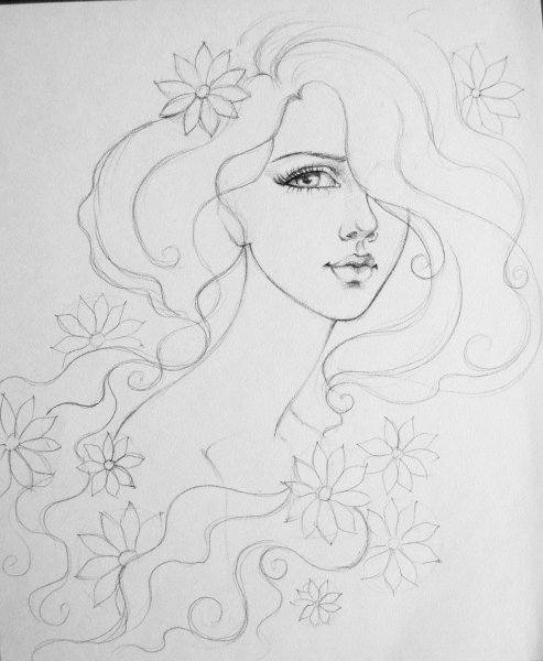 Образ женщины карандашом