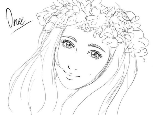 Портрет женщины раскраска