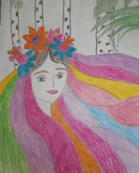 Портрет весны карандашом