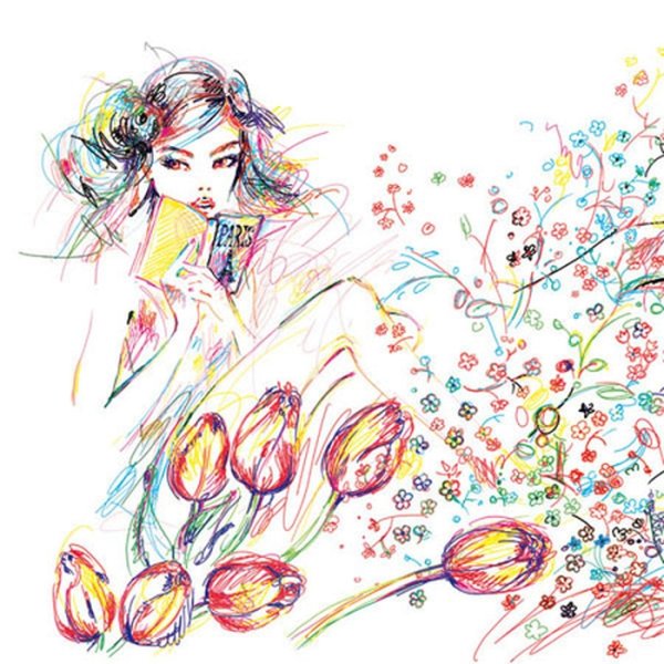 Девочка Весна раскраска