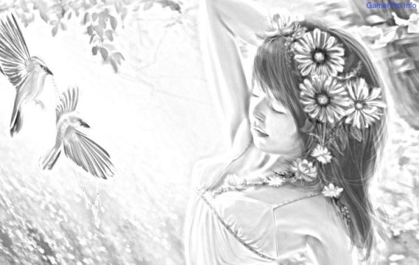 Раскраска ОС девочка