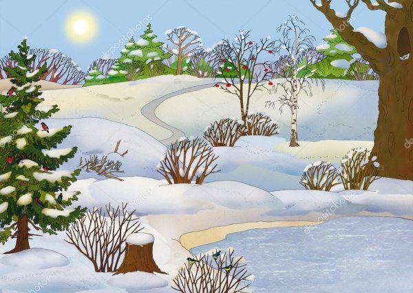 Дети на прогулке весной