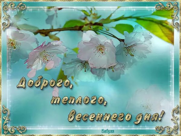 Доброго весеннего дня