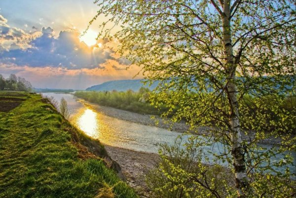 Весна солнце река