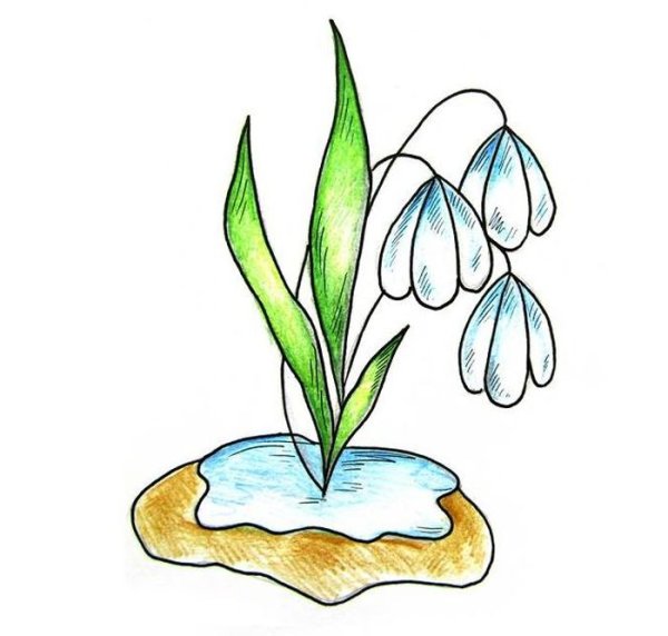 Рисунки для срисовки пейзажи