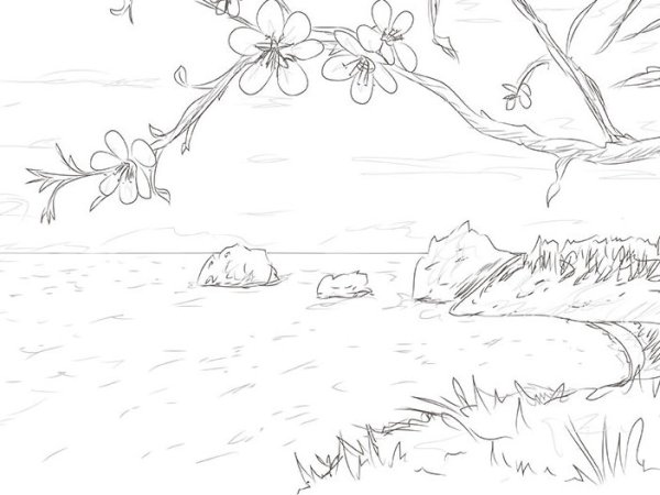 Весенние рисунки для срисовки