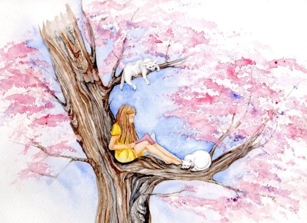 Волшебная Весна карандашом