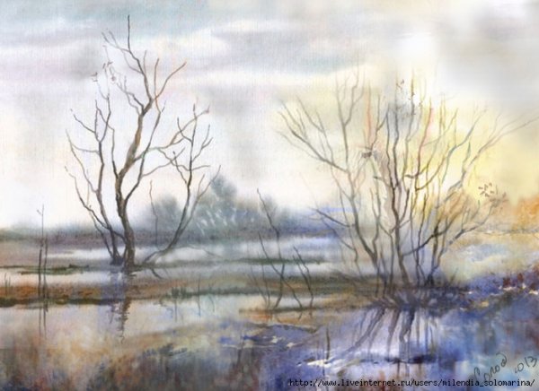 А. Саврасов. Ранняя Весна. Половодье. 1868