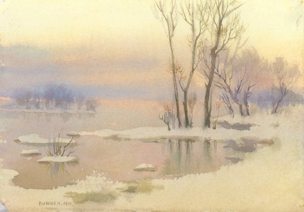 Художник Мария Вишняк зима