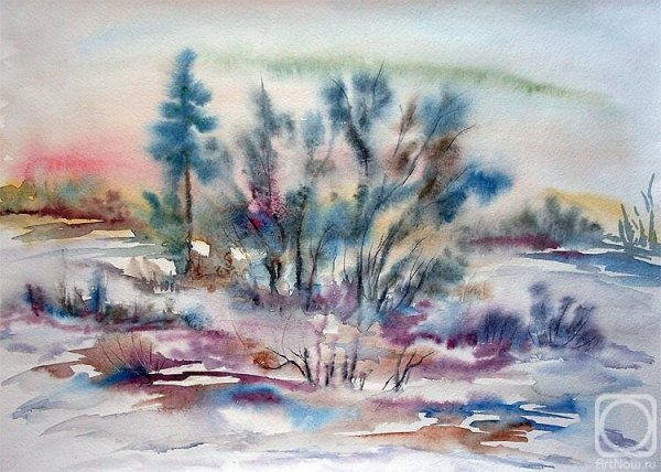 Ранняя Весна акварель