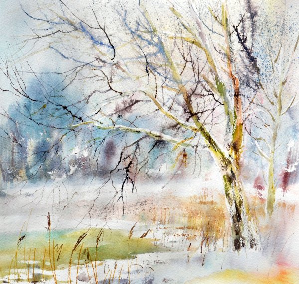 Татьяна Горбачевская зимние акварели