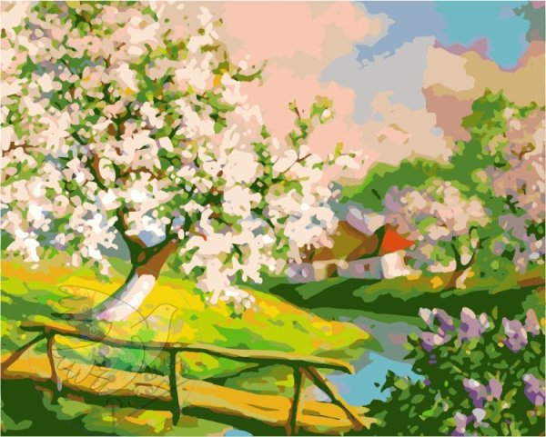 Исаак Левитан цветущие яблони