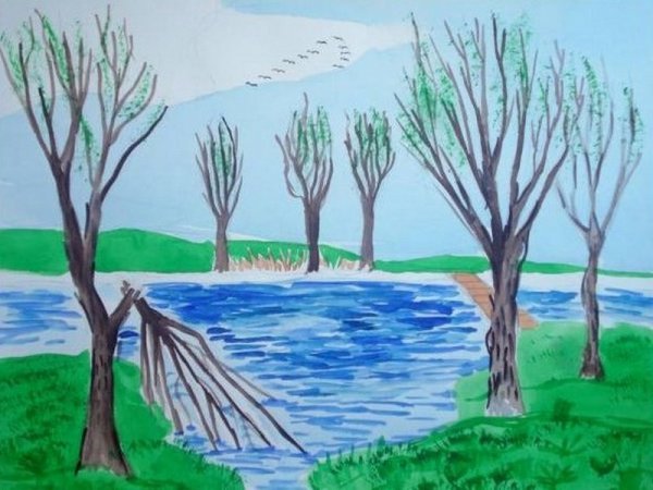 Весенние рисунки для срисовки