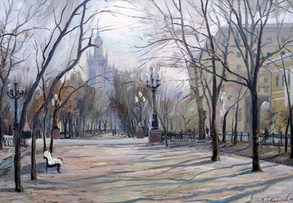 Городской пейзаж " художник Виктор Лукьянов.