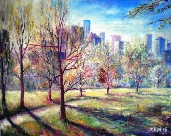 Весенний городской пейзаж