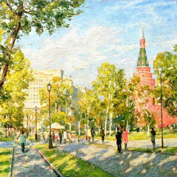 Весна в Москве живопись