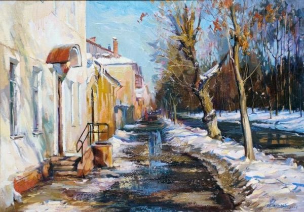 Городские пейзажи художник Игорь Романчук