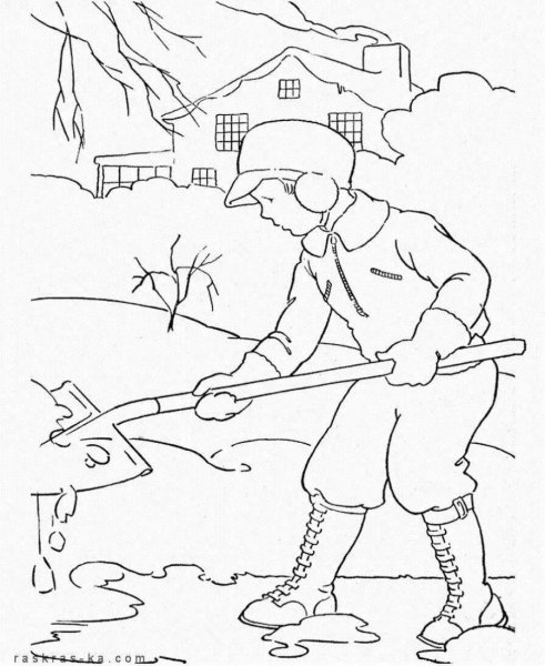 Субботник раскраска для детей