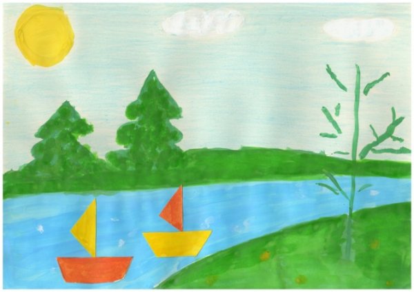 Рисование в старшей группе Ручеек