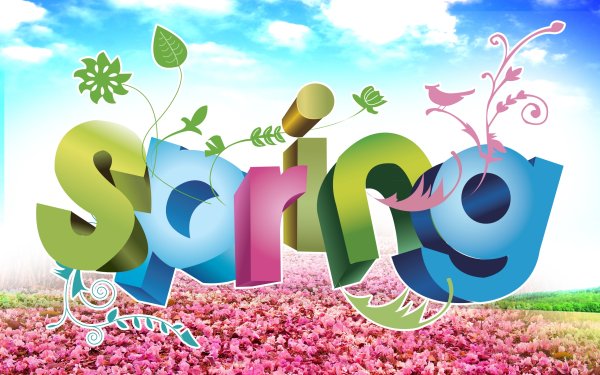 Spring надпись