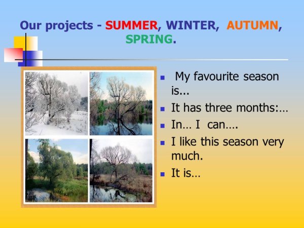 Проект my favourite Season Summer