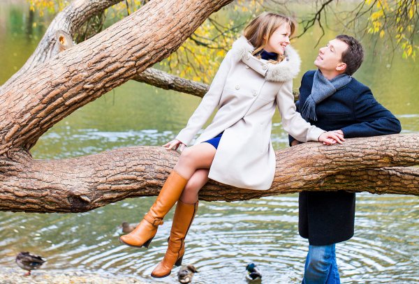 Фотосессия в парке ранней весной