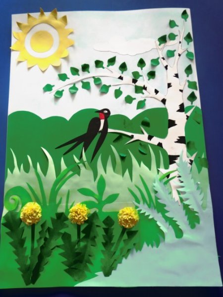 Весенние аппликации в детском саду