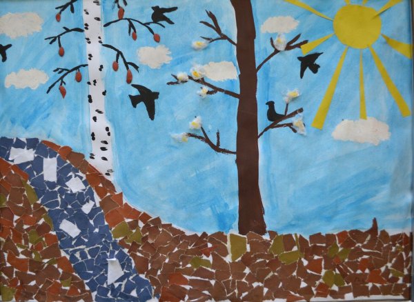 Аппликация Весна