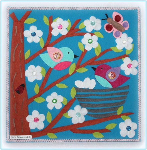 Аппликация на тему Весна