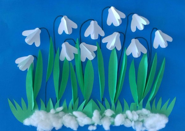Поделка подснежники