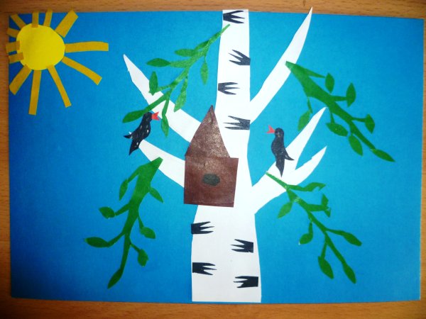 Весенние аппликации в детском саду