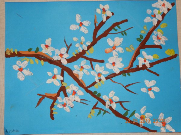 Аппликация на тему Весна