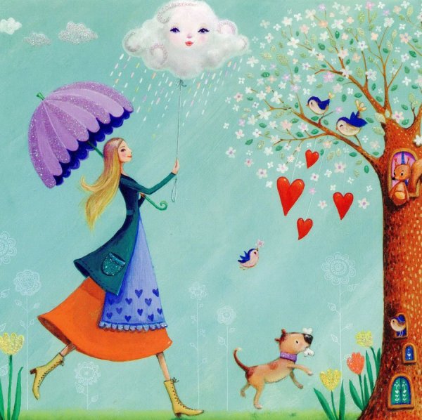 Дети радуются солнцу