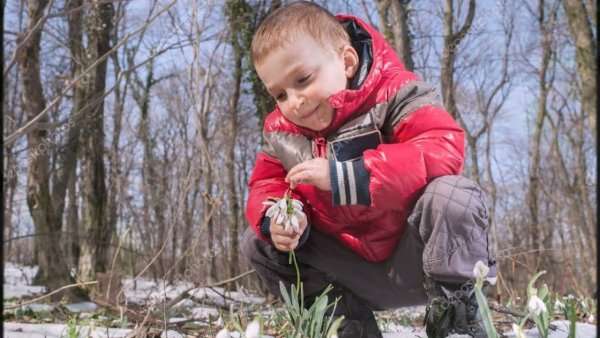 Мальчик с подснежником