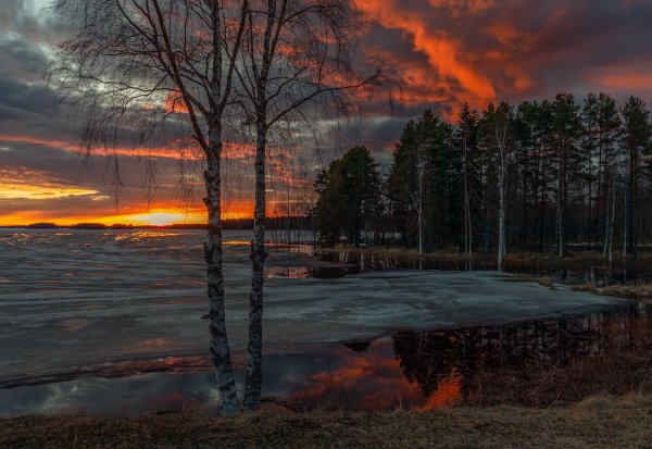 Закат ранней весной