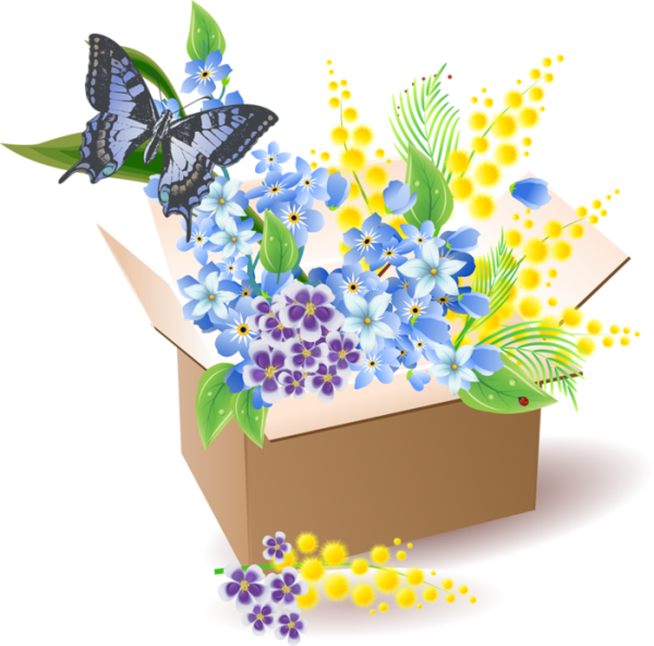 Стикеры "весенние цветы"