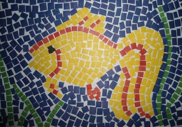 Мозаичная аппликация Весна