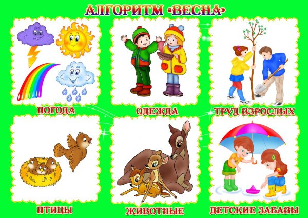 Алгоритм Весна для дошкольников