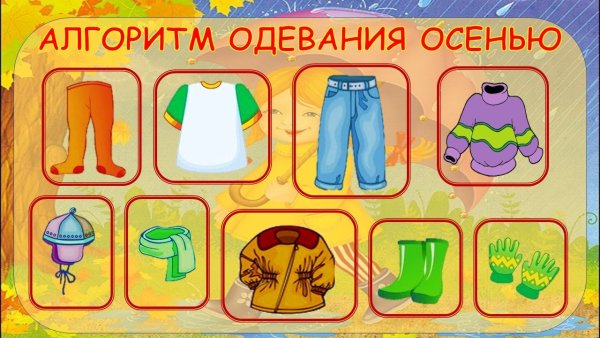 Алгоритм одевания на прогулку в детском саду