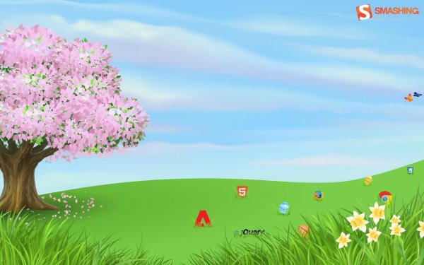 Весенняя заставка для детей