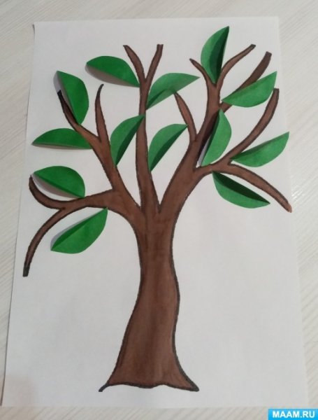 Аппликация деревья весной