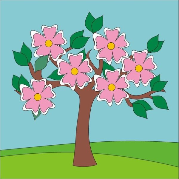 Аппликация Весеннее дерево