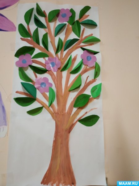 Аппликация Весеннее дерево