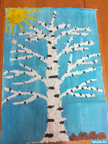 Аппликация Весеннее дерево