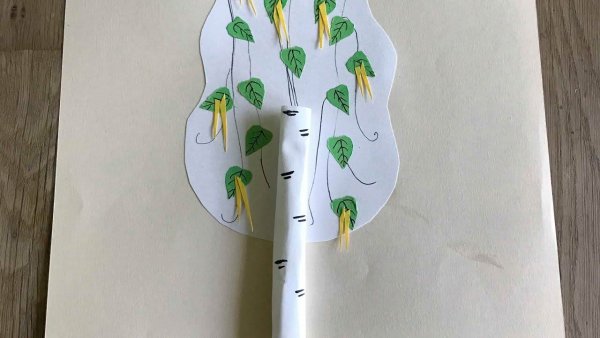 Аппликация веточка яблони