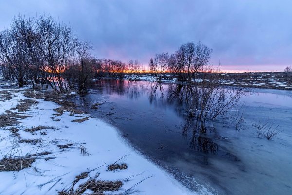 Весенний вечер пейзаж
