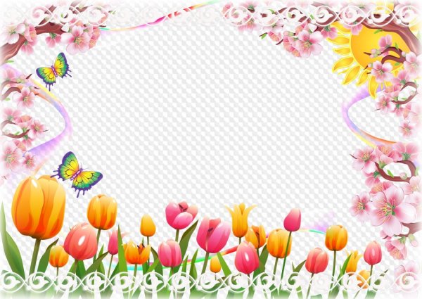 Весенняя рамка для текста